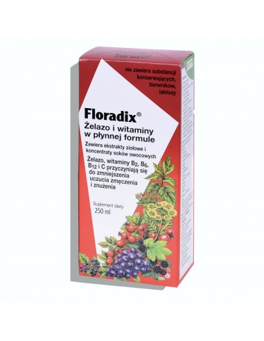 Floradix żelazo i witaminy bezglutenowy 250 ml