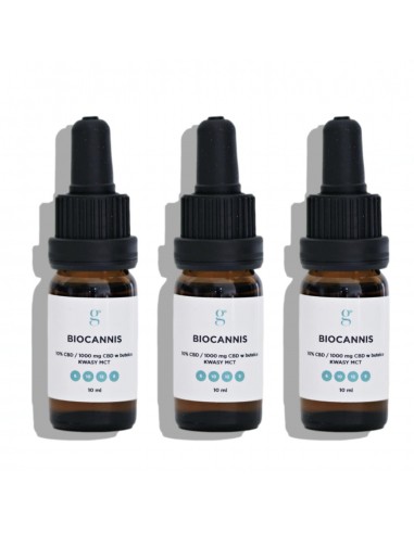 Set of 2x Biocannis 10% (without THC) 10 ml