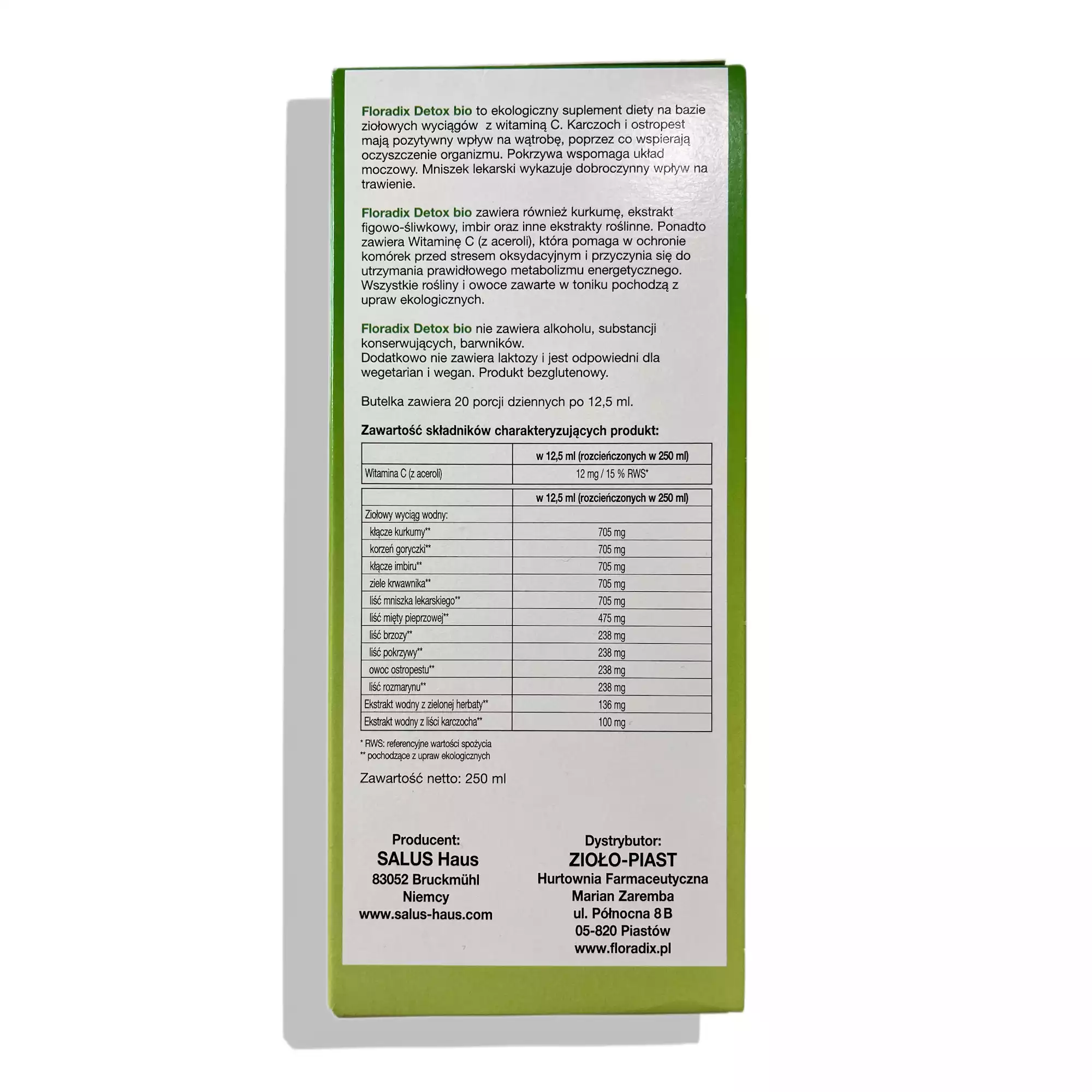 floradix detox bio skład